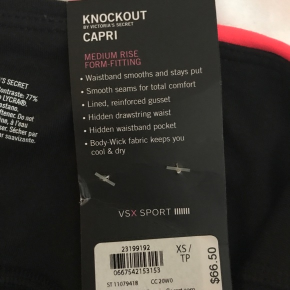 *SOLD*Victoria Secret Cropped Knockout Leggings - Picture 6 of 7